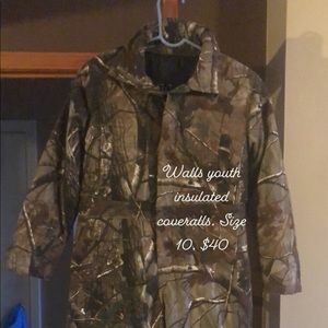 Youth insulated coveralls from Cabella’s. Size 10.